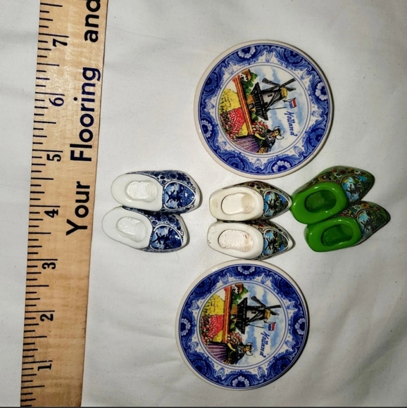 : * Lot of 5 new holland Netherlands refrigerator Magnets clogs & plates - Picture 2 of 5